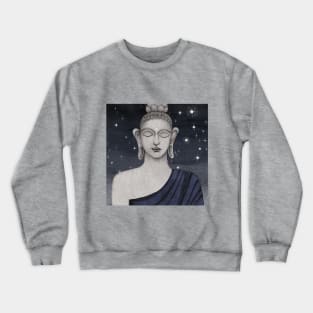 sleeping buddha with stars Crewneck Sweatshirt